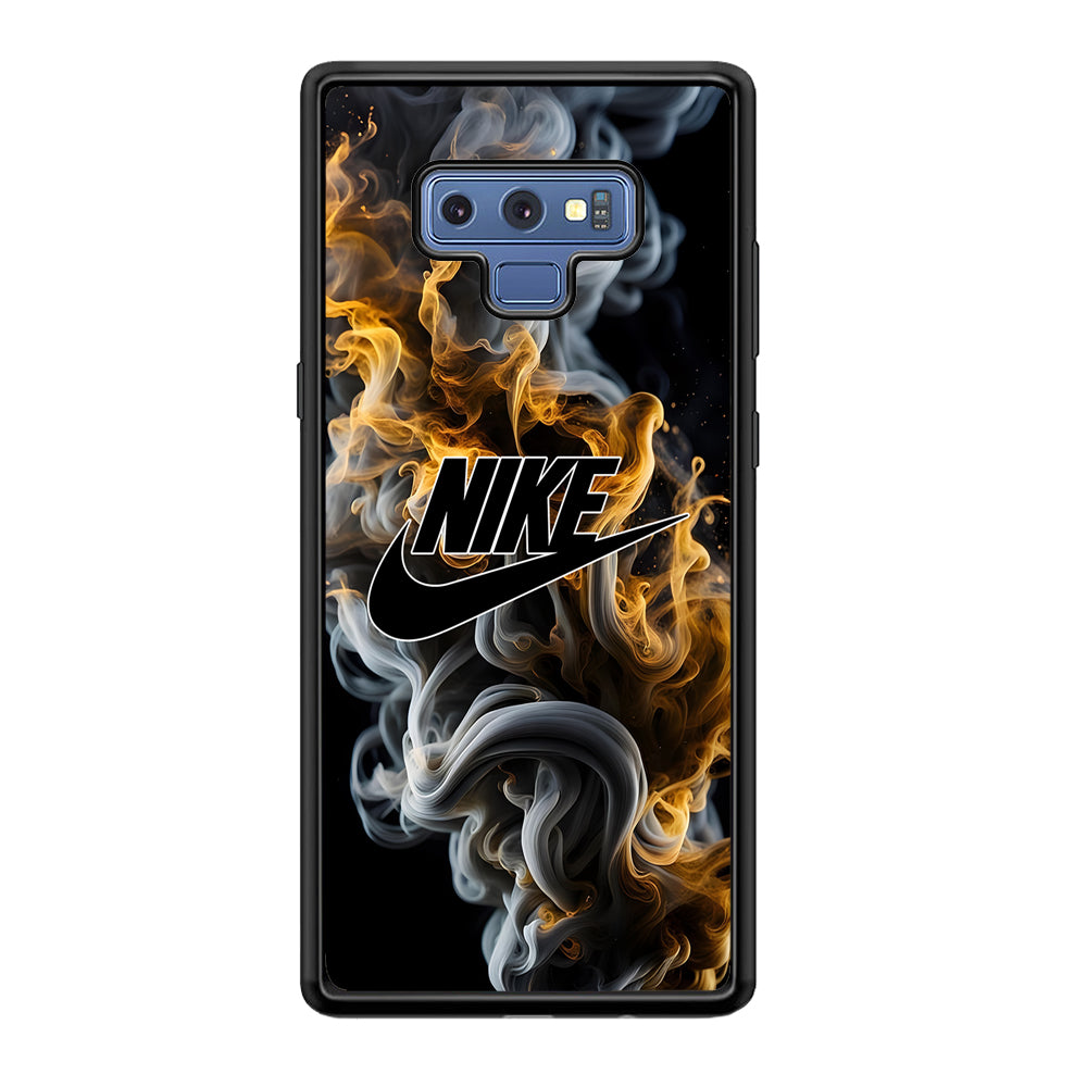 Nike Logo Smoke Mixed with Fire Samsung Galaxy Note 9 Case-Mobile Phone Case-Rubber Black (2D Case)-Altracase