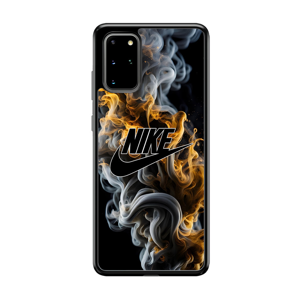 Nike Logo Smoke Mixed with Fire Samsung Galaxy S20 Plus Case-Mobile Phone Case-Rubber Black (2D Case)-Altracase