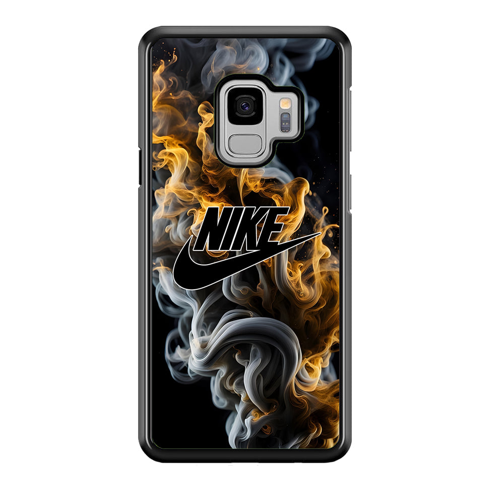 Nike Logo Smoke Mixed with Fire Samsung Galaxy S9 Case-Mobile Phone Case-Rubber Black (2D Case)-Altracase
