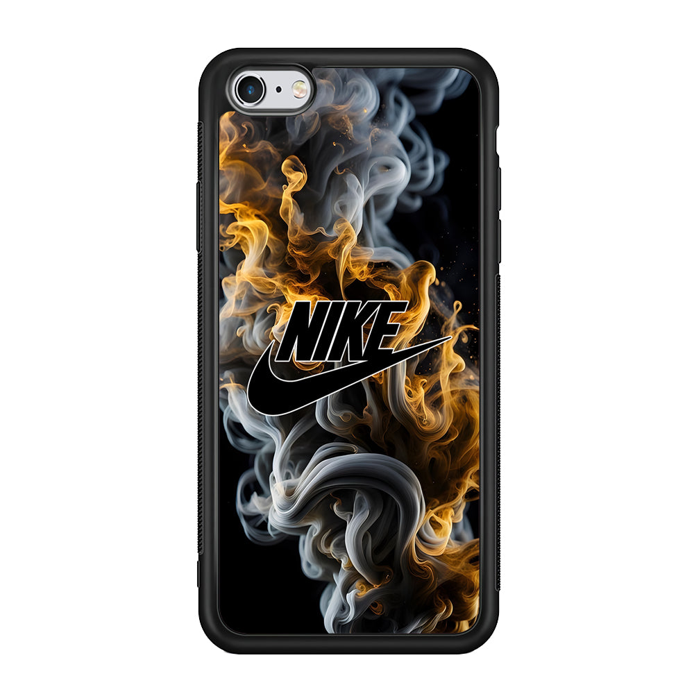 Nike Logo Smoke Mixed with Fire iPhone 6 Plus | 6s Plus Case-Mobile Phone Case-Rubber Black (2D Case)-Altracase