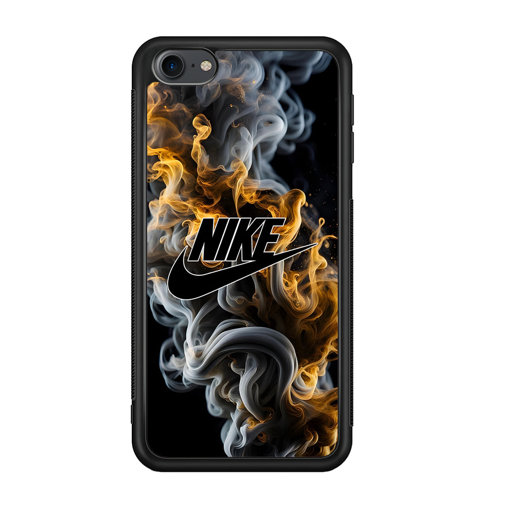 Nike Logo Smoke Mixed with Fire iPod Touch 6 Case-Mobile Phone Case-Rubber Black (2D Case)-Altracase