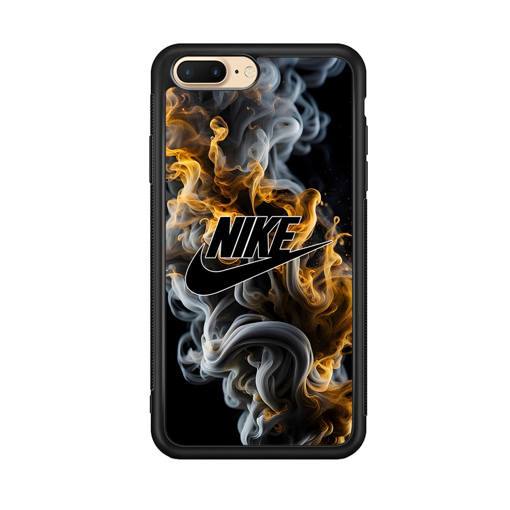 Nike Logo Smoke Mixed with Fire iPhone 7 Plus Case-Mobile Phone Case-Rubber Black (2D Case)-Altracase