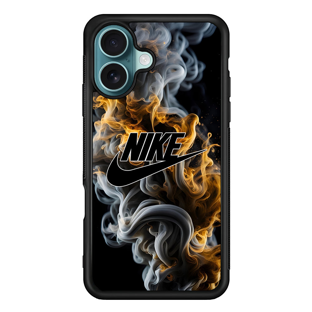 Nike Logo Smoke Mixed with Fire iPhone 16 Case - Altracase