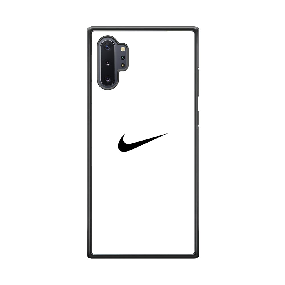 Nike Logo White Simple Samsung Galaxy Note 10 Plus Case-Mobile Phone Case-Rubber Black (2D Case)-Altracase