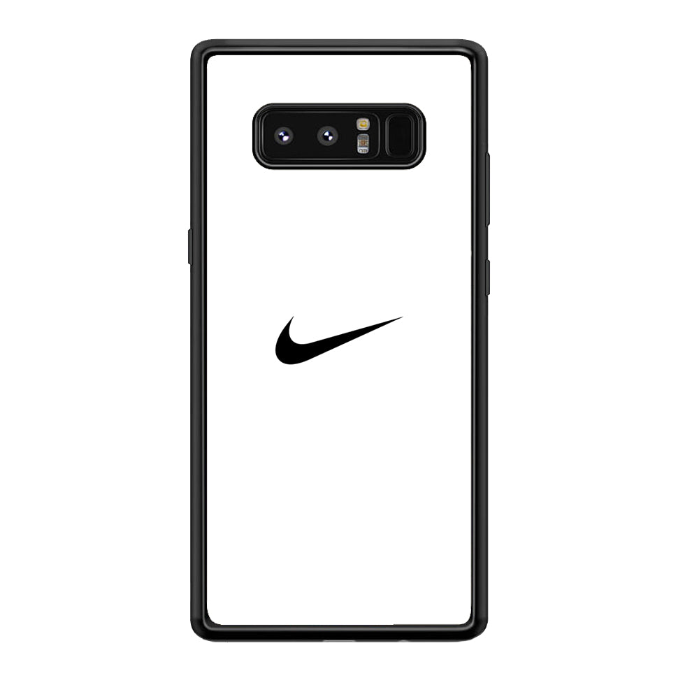 Nike Logo White Simple Samsung Galaxy Note 8 Case-Mobile Phone Case-Rubber Black (2D Case)-Altracase