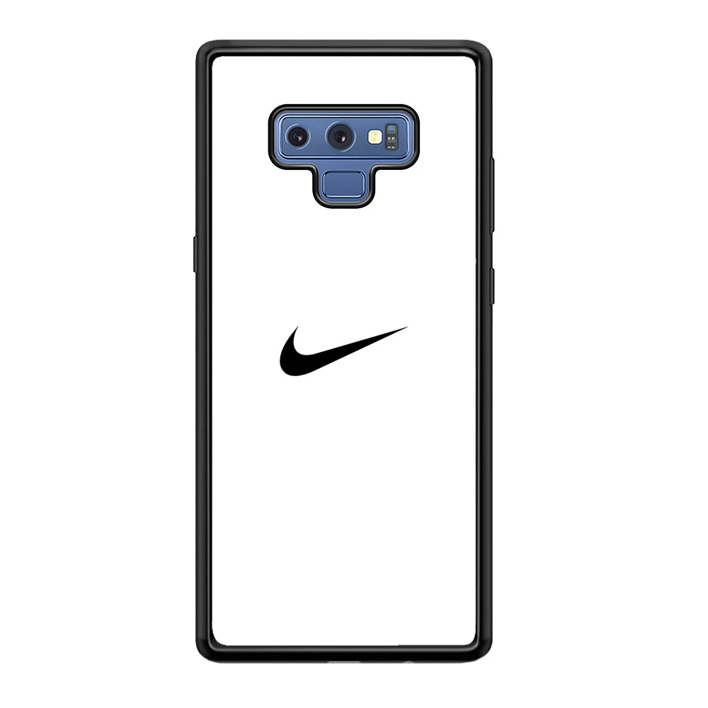 Nike Logo White Simple Samsung Galaxy Note 9 Case-Mobile Phone Case-Rubber Black (2D Case)-Altracase