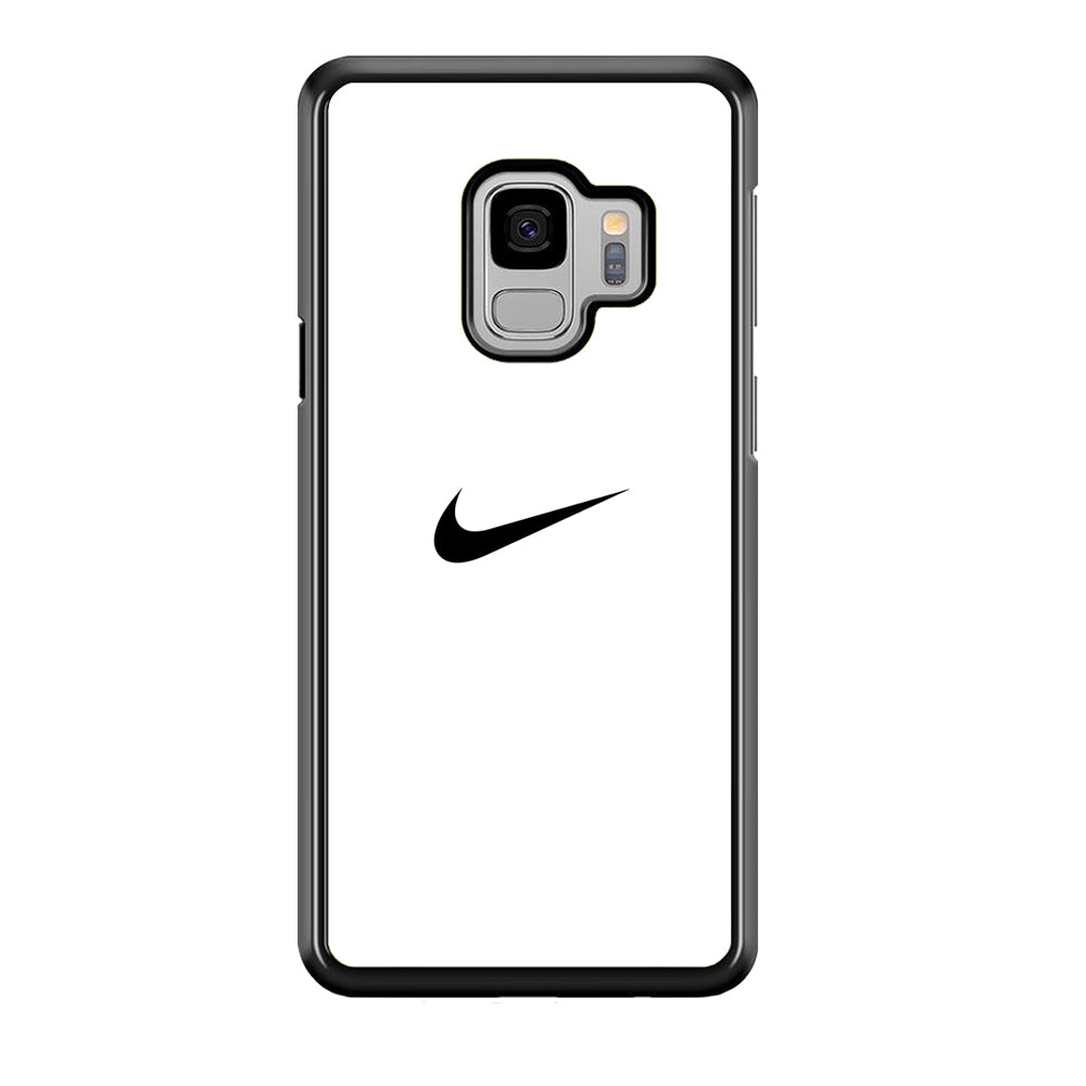 Nike Logo White Simple Samsung Galaxy S9 Case-Mobile Phone Case-Rubber Black (2D Case)-Altracase