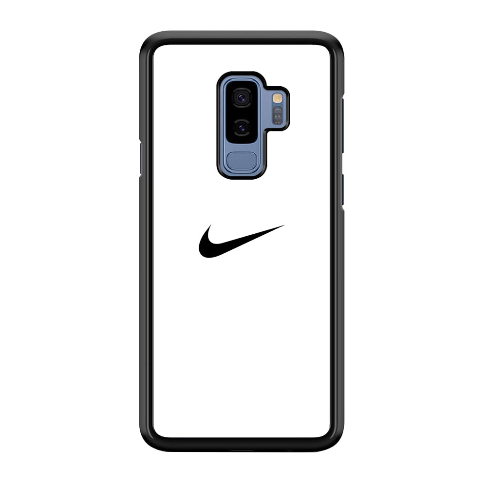 Nike Logo White Simple Samsung Galaxy S9 Plus Case-Mobile Phone Case-Rubber Black (2D Case)-Altracase