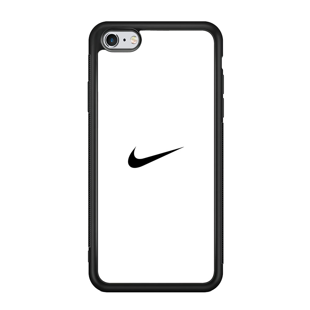 Nike Logo White Simple iPhone 6 Plus | 6s Plus Case-Mobile Phone Case-Rubber Black (2D Case)-Altracase