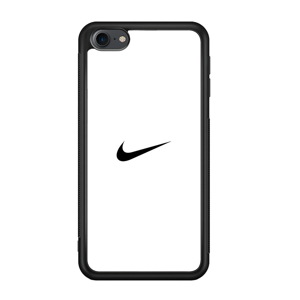 Nike Logo White Simple iPod Touch 6 Case-Mobile Phone Case-Rubber Black (2D Case)-Altracase