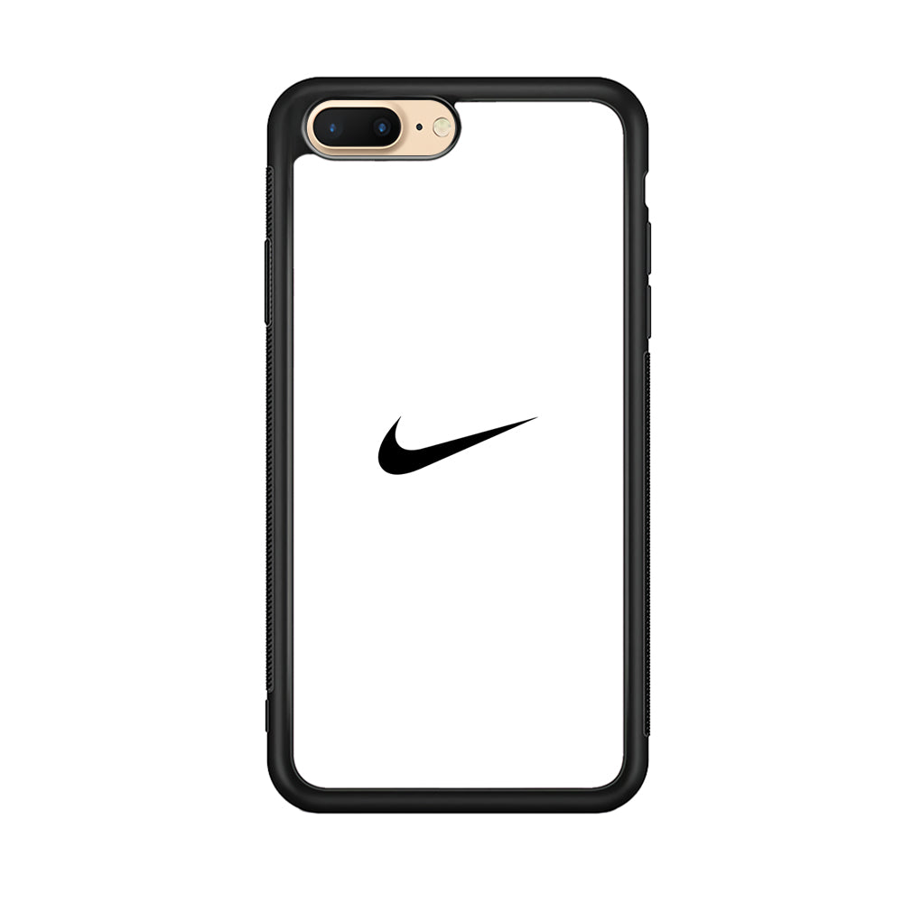 Nike Logo White Simple iPhone 7 Plus Case-Mobile Phone Case-Rubber Black (2D Case)-Altracase