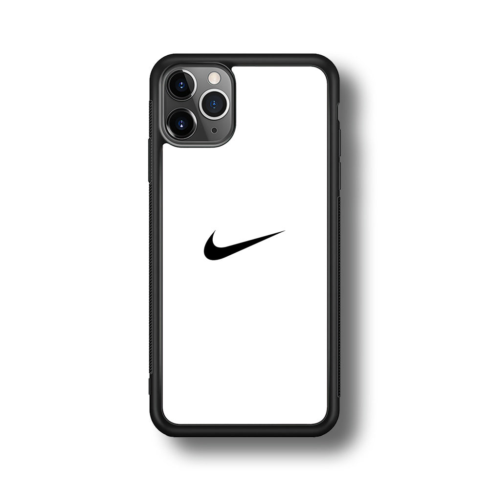 Nike Logo White Simple iPhone 11 Pro Case-Mobile Phone Case-Rubber Black (2D Case)-Altracase