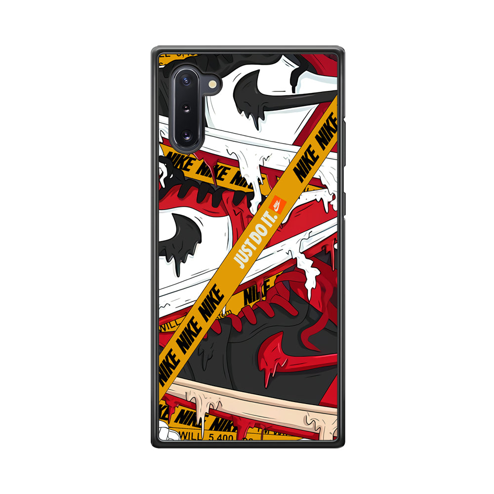 Nike Melt and Drip Samsung Galaxy Note 10 Case-Mobile Phone Case-Rubber Black (2D Case)-Altracase