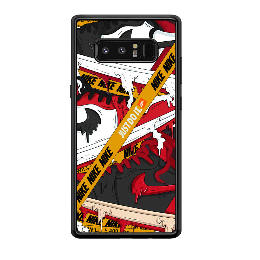Nike Melt and Drip Samsung Galaxy Note 8 Case-Mobile Phone Case-Rubber Black (2D Case)-Altracase