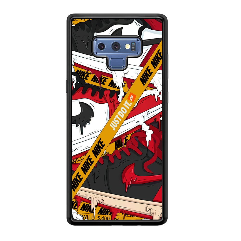 Nike Melt and Drip Samsung Galaxy Note 9 Case-Mobile Phone Case-Rubber Black (2D Case)-Altracase