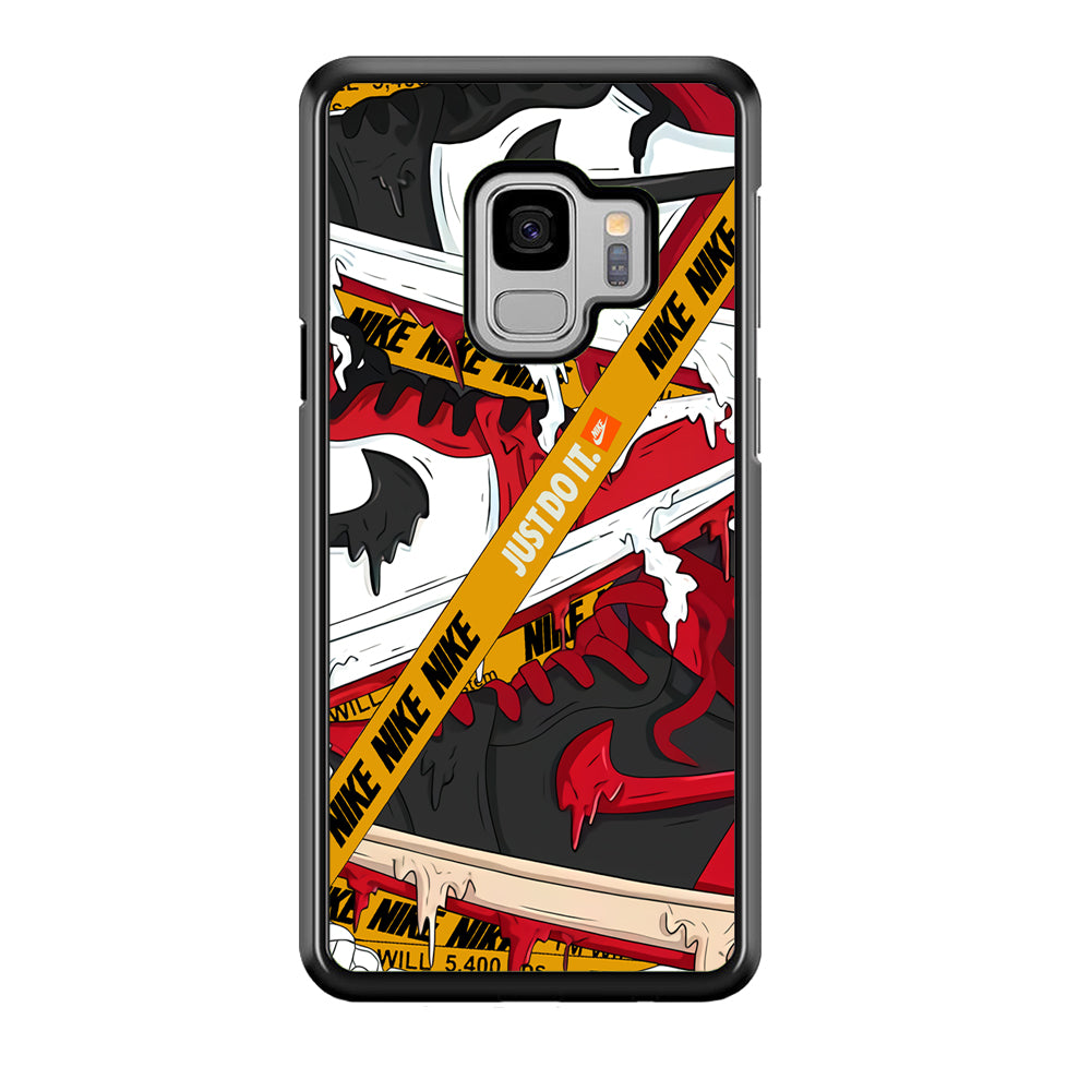 Nike Melt and Drip Samsung Galaxy S9 Case-Mobile Phone Case-Rubber Black (2D Case)-Altracase