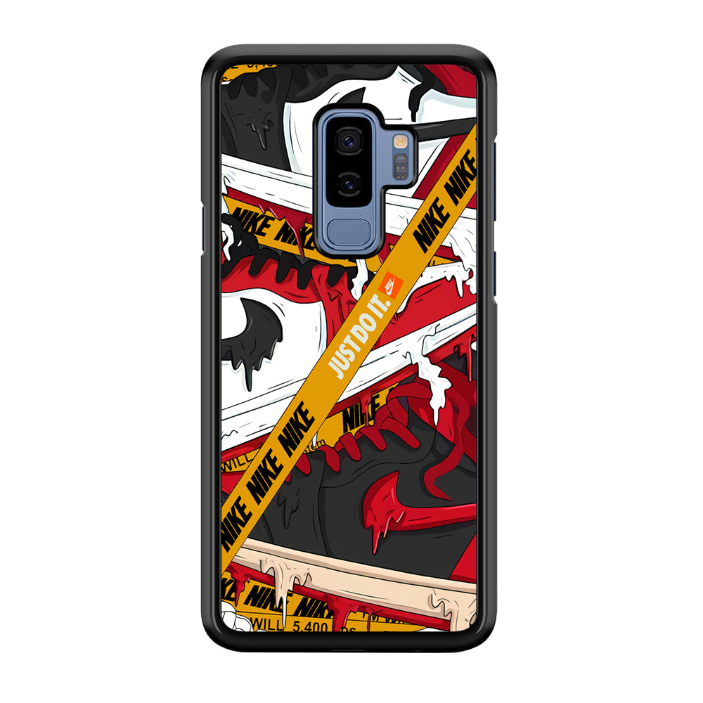 Nike Melt and Drip Samsung Galaxy S9 Plus Case-Mobile Phone Case-Rubber Black (2D Case)-Altracase