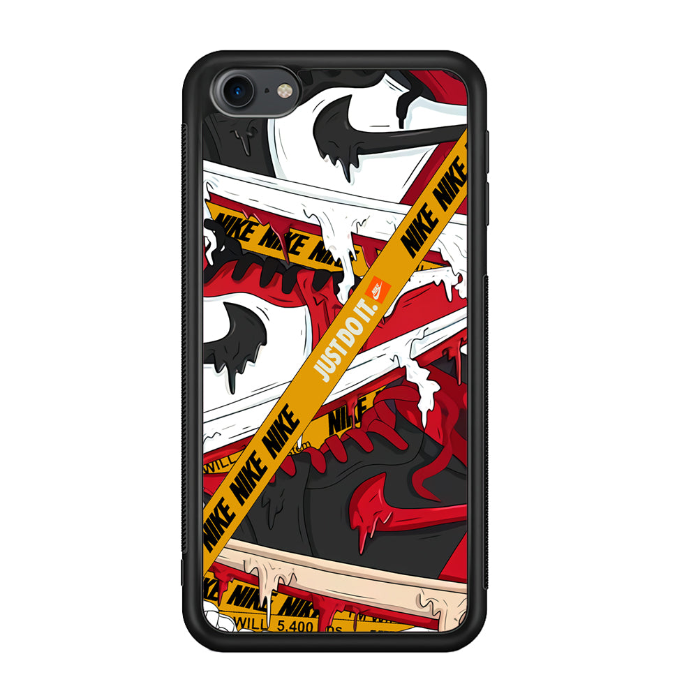 Nike Melt and Drip iPod Touch 6 Case-Mobile Phone Case-Rubber Black (2D Case)-Altracase