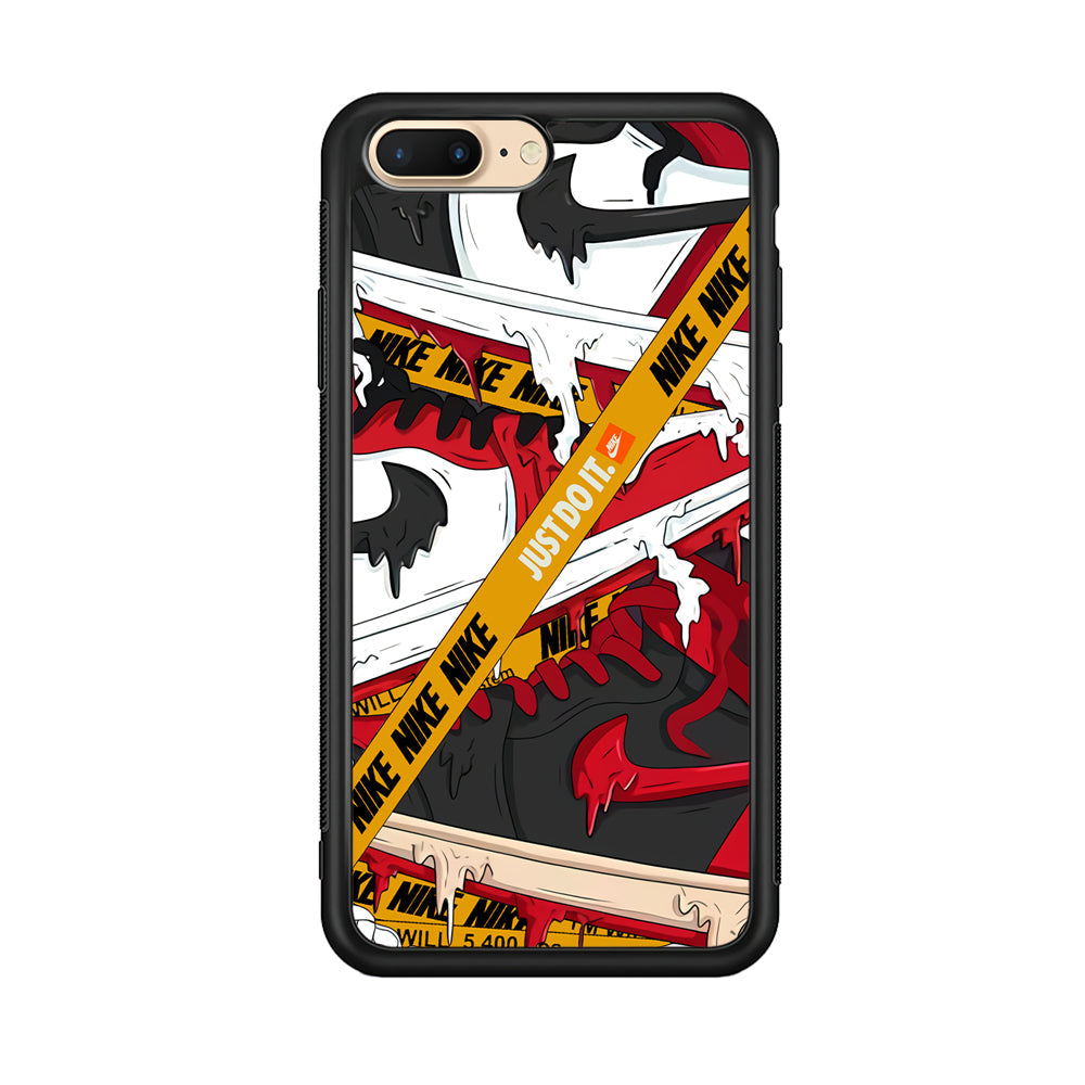 Nike Melt and Drip iPhone 7 Plus Case-Mobile Phone Case-Rubber Black (2D Case)-Altracase