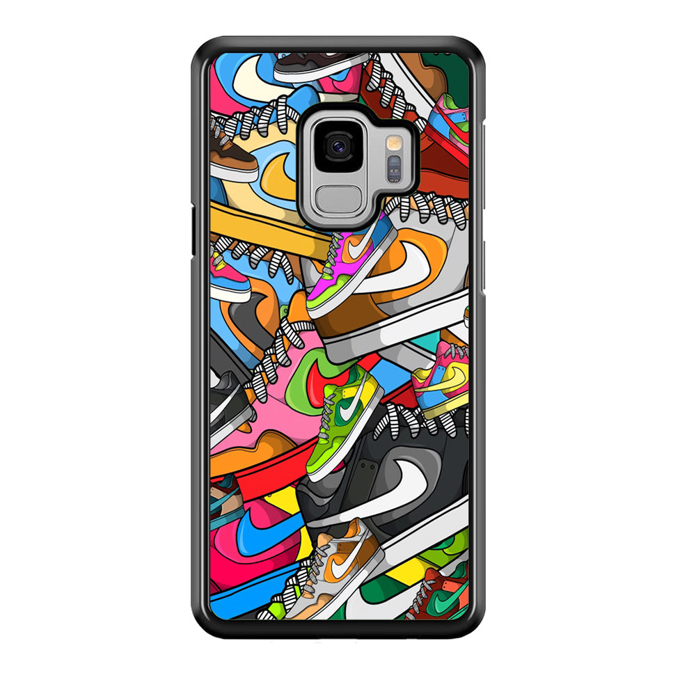 Nike Mix Shoes Samsung Galaxy S9 Case-Mobile Phone Case-Rubber Black (2D Case)-Altracase