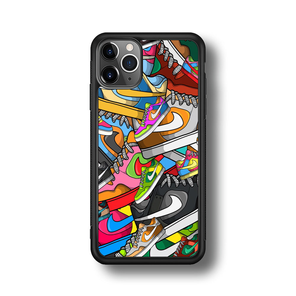 Nike Mix Shoes iPhone 11 Pro Case-Mobile Phone Case-Rubber Black (2D Case)-Altracase