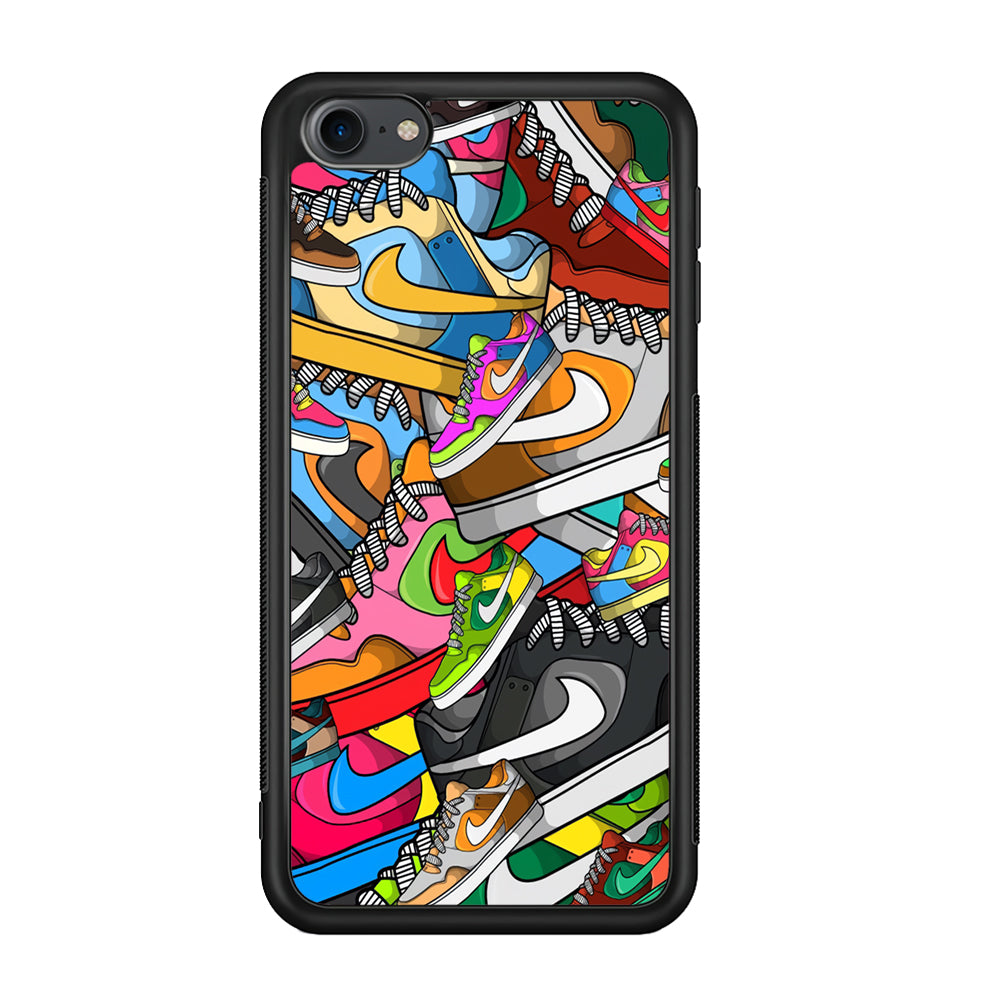 Nike Mix Shoes iPod Touch 6 Case-Mobile Phone Case-Rubber Black (2D Case)-Altracase