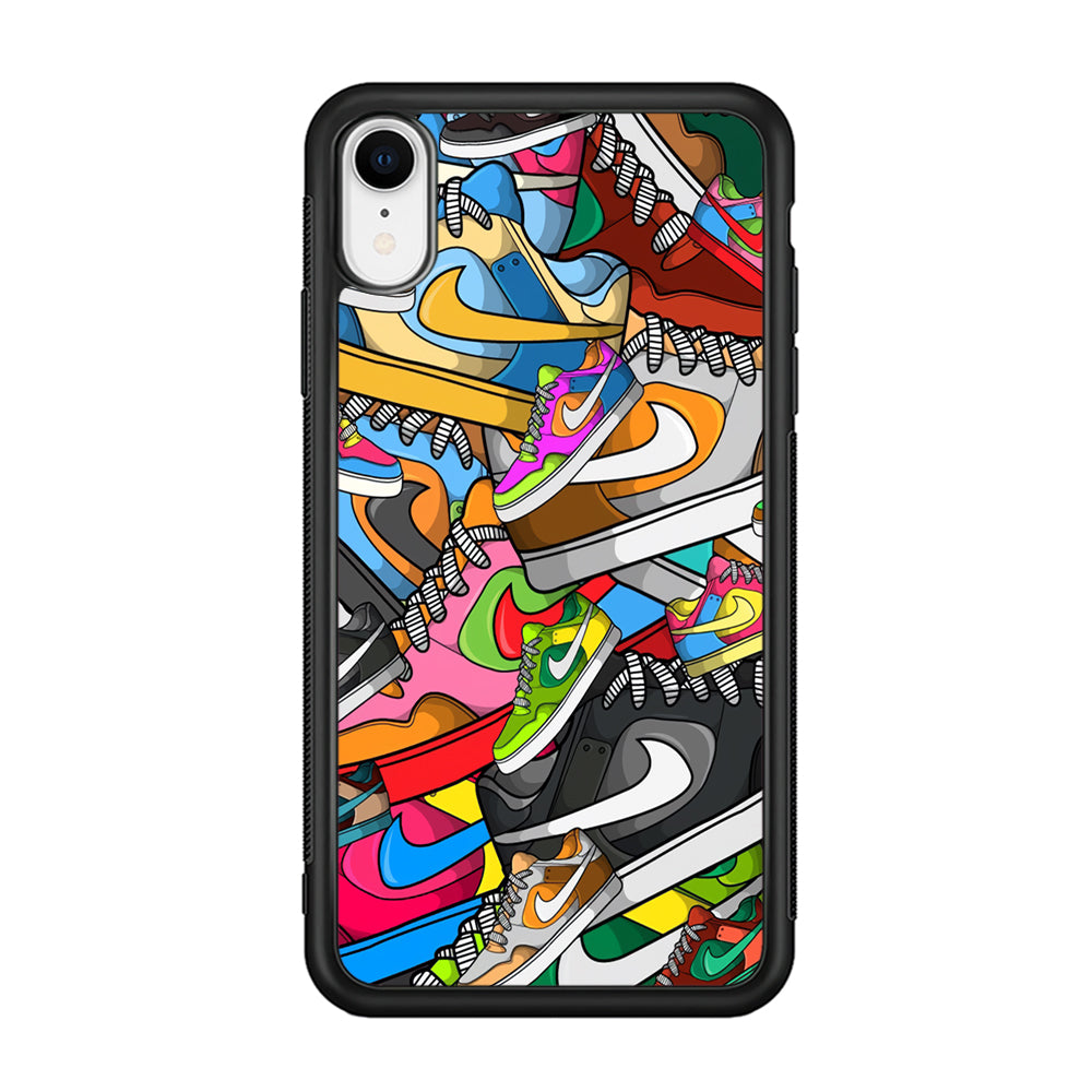 Nike Mix Shoes iPhone XR Case-Mobile Phone Case-Rubber Black (2D Case)-Altracase