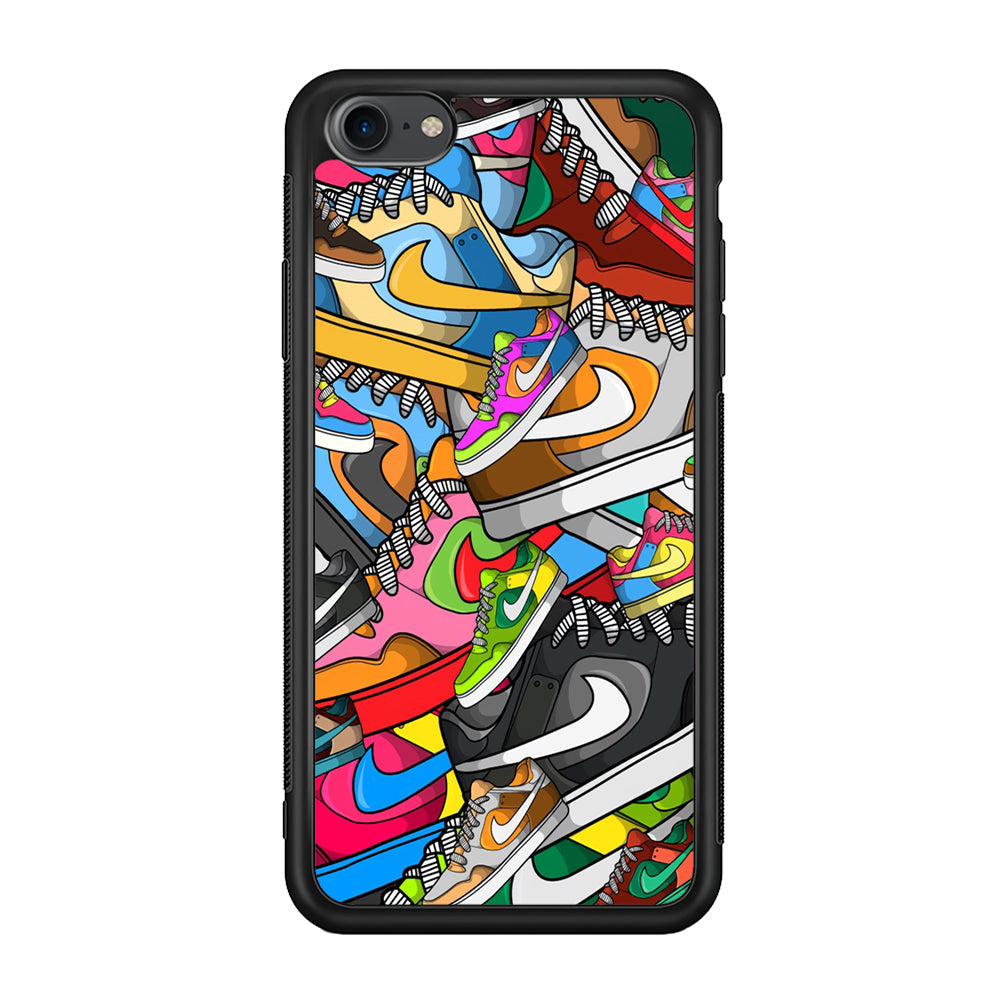 Nike Mix Shoes iPhone 7 Case-Mobile Phone Case-Rubber Black (2D Case)-Altracase