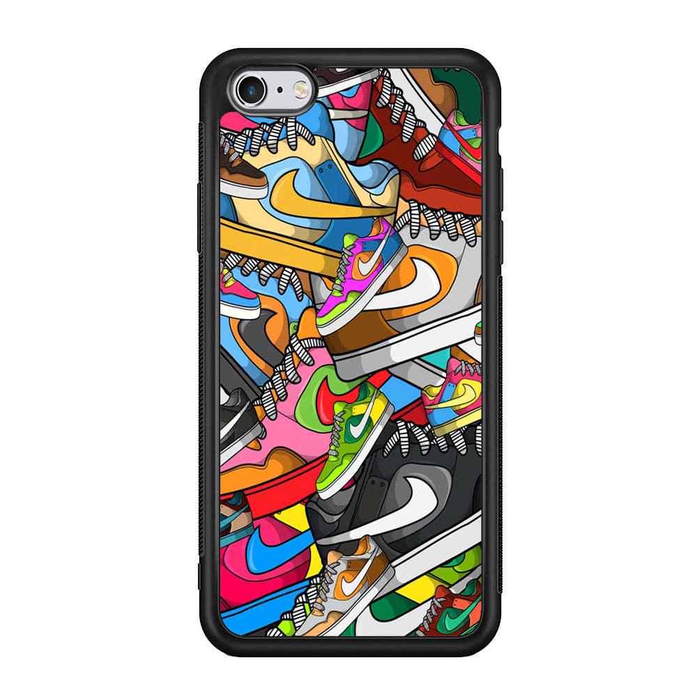 Nike Mix Shoes iPhone 6 Plus | 6s Plus Case-Mobile Phone Case-Rubber Black (2D Case)-Altracase