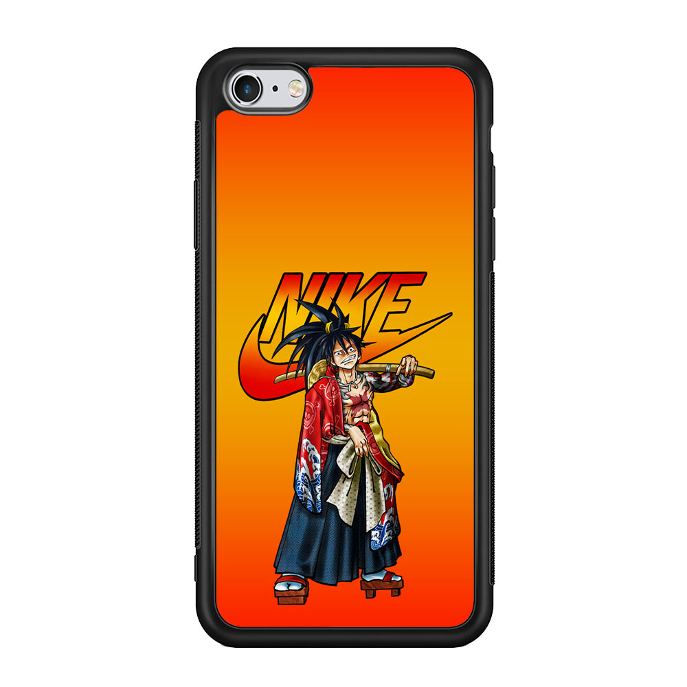 Nike Monkey D Luffy iPhone 6 Plus | 6s Plus Case-Mobile Phone Case-Rubber Black (2D Case)-Altracase