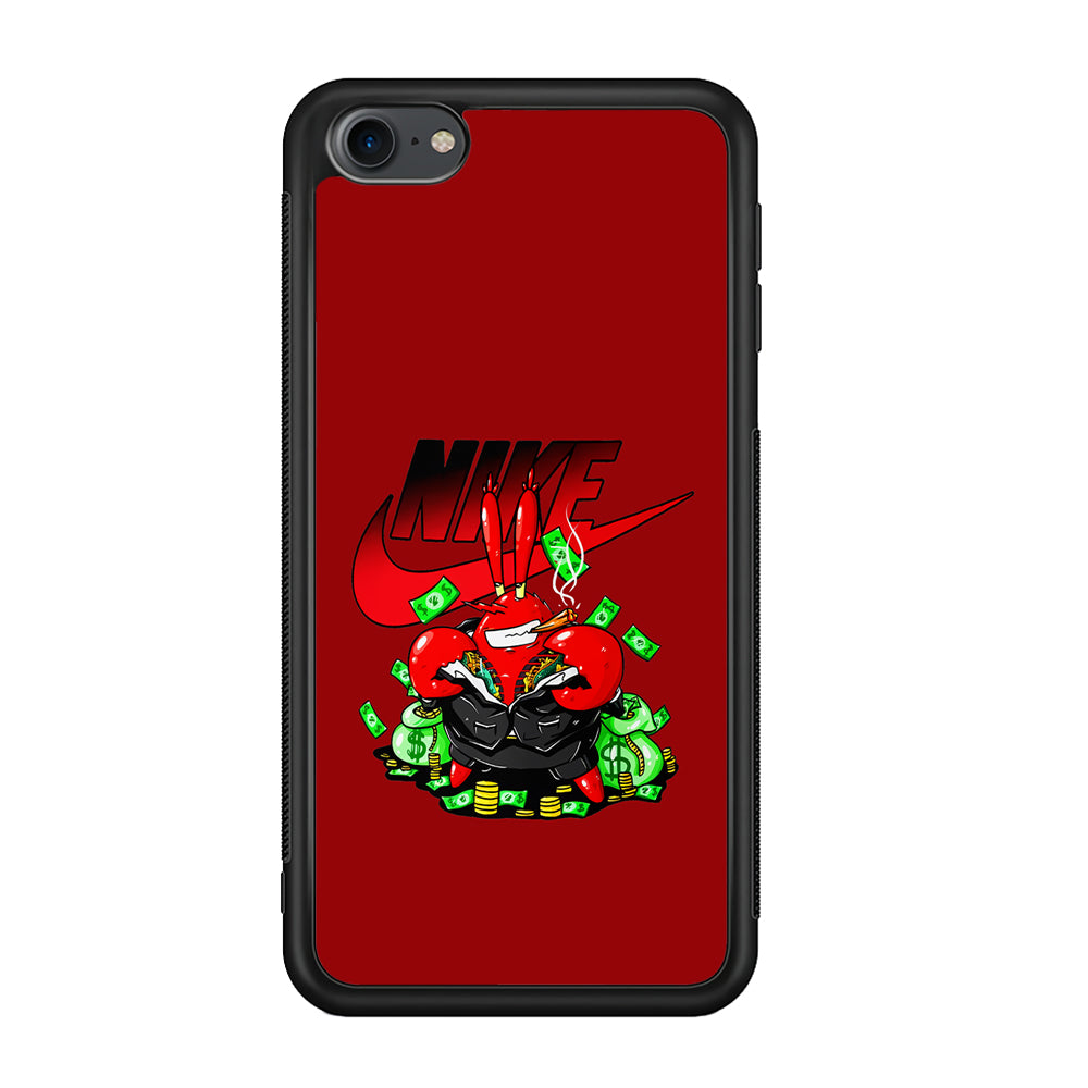Nike Mr. Krabs Gangster iPod Touch 6 Case-Mobile Phone Case-Rubber Black (2D Case)-Altracase