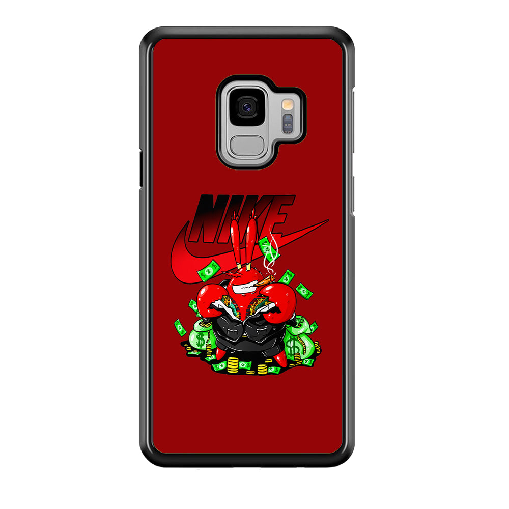 Nike Mr. Krabs Gangster Samsung Galaxy S9 Case-Mobile Phone Case-Rubber Black (2D Case)-Altracase