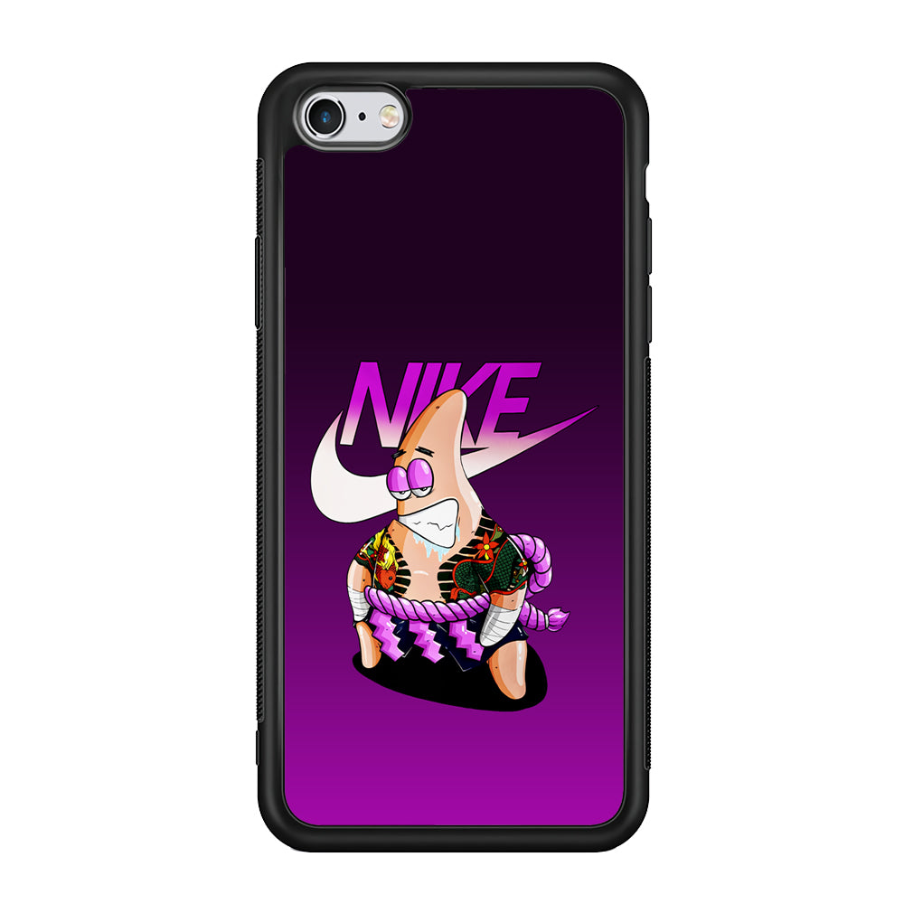 Nike Patrick Star Gangster iPhone 6 | 6s Case-Mobile Phone Case-Rubber Black (2D Case)-Altracase