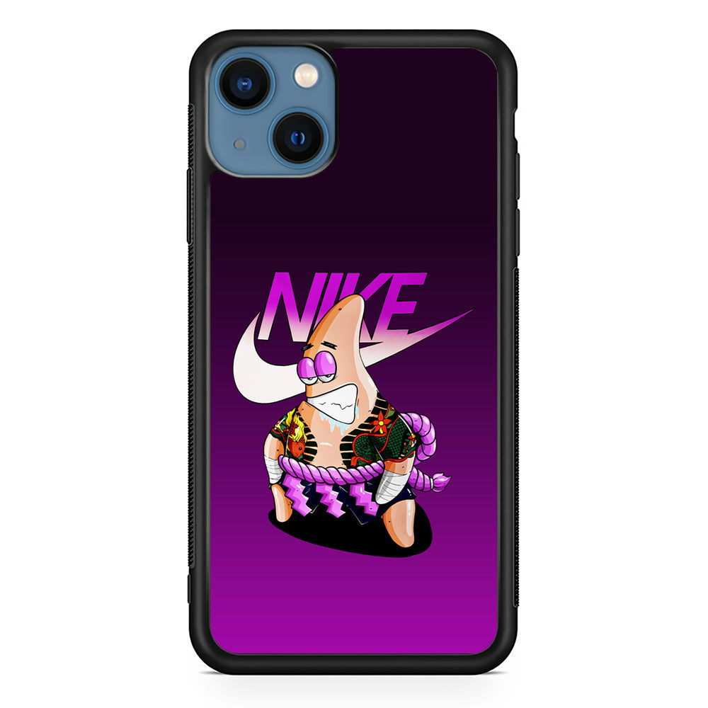Nike Patrick Star Gangster iPhone 14 Case-Mobile Phone Case-Rubber Black (2D Case)-Altracase