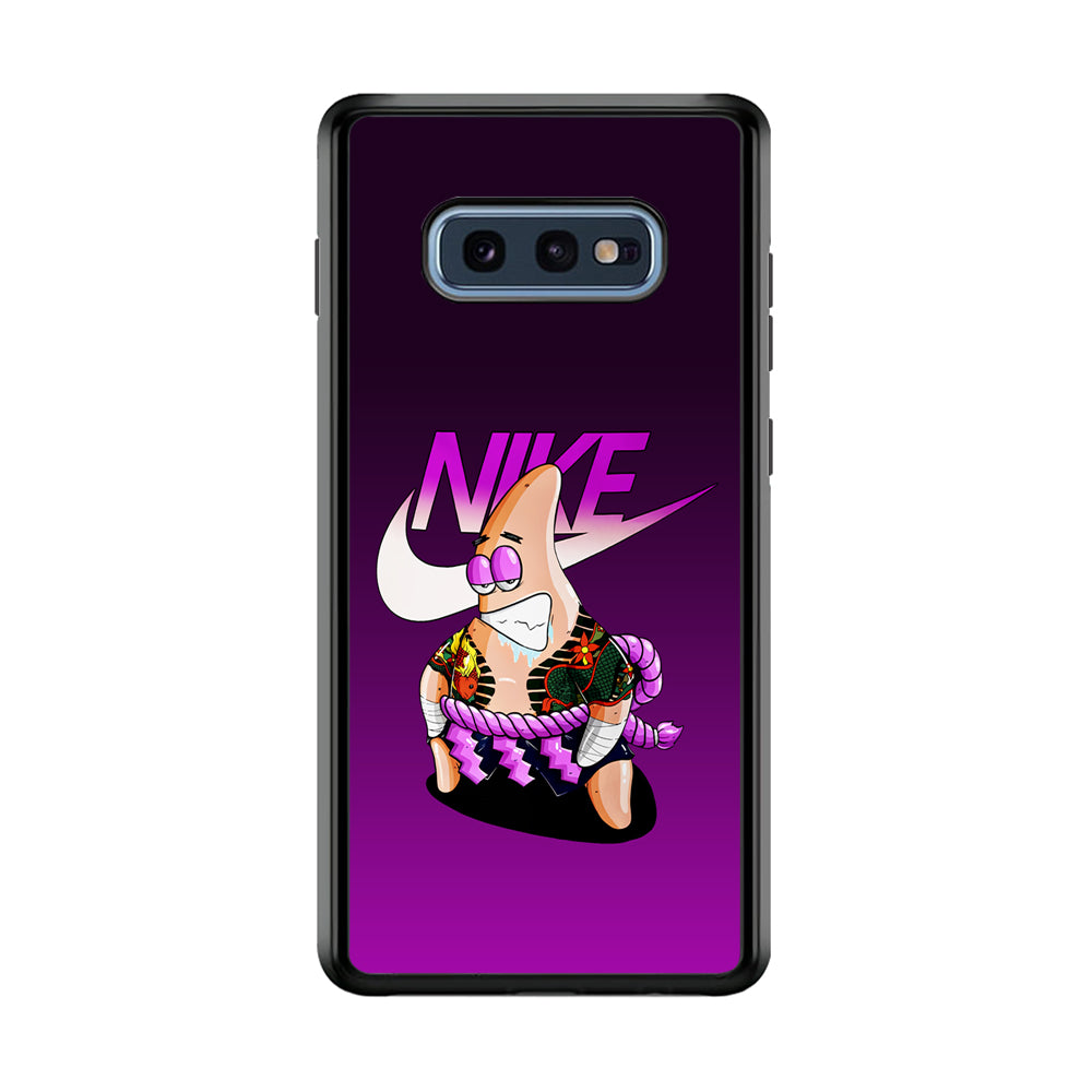 Nike Patrick Star Gangster Samsung Galaxy S10E Case-Mobile Phone Case-Rubber Black (2D Case)-Altracase