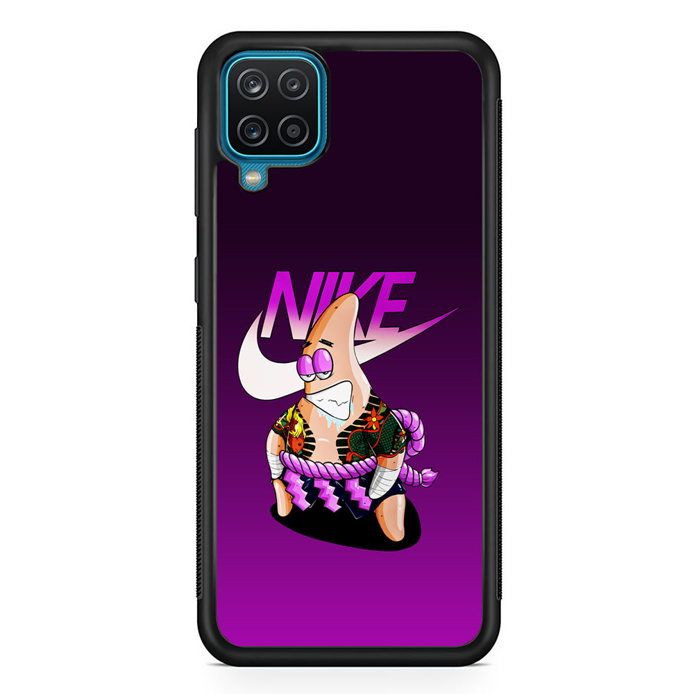 Nike Patrick Star Gangster Samsung Galaxy A12 Case-Mobile Phone Case-Rubber Black (2D Case)-Altracase