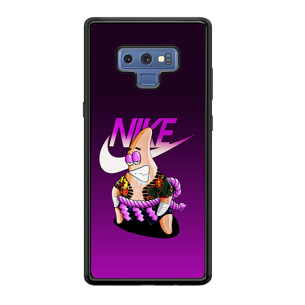 Nike Patrick Star Gangster Samsung Galaxy Note 9 Case-Mobile Phone Case-Rubber Black (2D Case)-Altracase