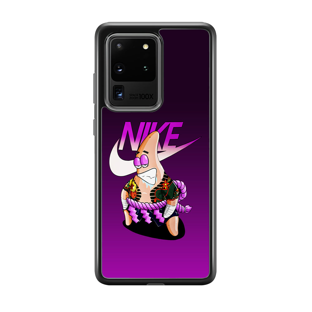 Nike Patrick Star Gangster Samsung Galaxy S20 Ultra Case-Mobile Phone Case-Rubber Black (2D Case)-Altracase