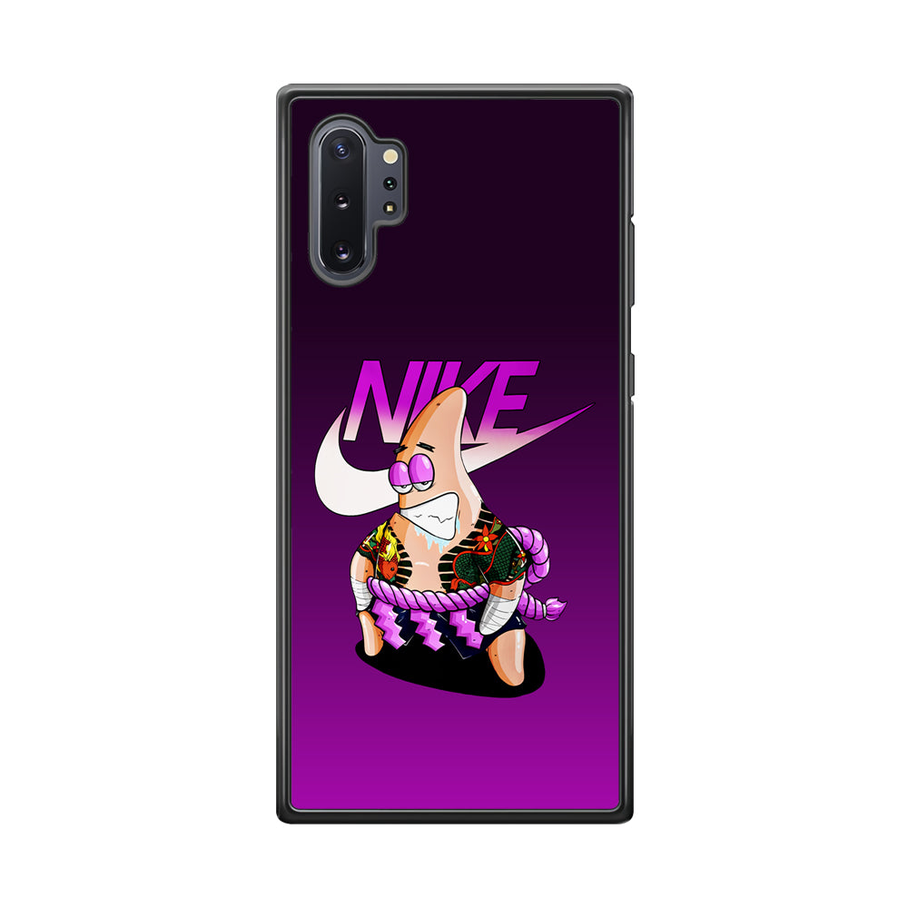 Nike Patrick Star Gangster Samsung Galaxy Note 10 Plus Case-Mobile Phone Case-Rubber Black (2D Case)-Altracase