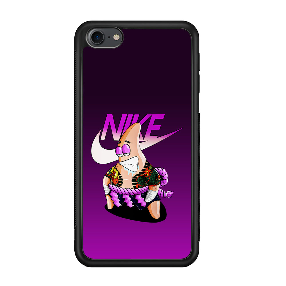 Nike Patrick Star Gangster iPod Touch 6 Case-Mobile Phone Case-Rubber Black (2D Case)-Altracase
