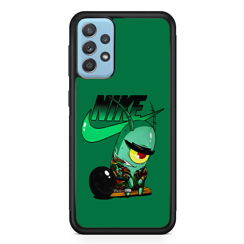 Nike Plankton Gangster Samsung Galaxy A72 Case-Mobile Phone Case-Rubber Black (2D Case)-Altracase