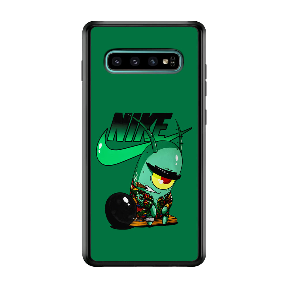Nike Plankton Gangster Samsung Galaxy S10 Case-Mobile Phone Case-Rubber Black (2D Case)-Altracase