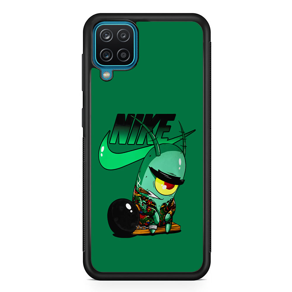 Nike Plankton Gangster Samsung Galaxy A12 Case-Mobile Phone Case-Rubber Black (2D Case)-Altracase