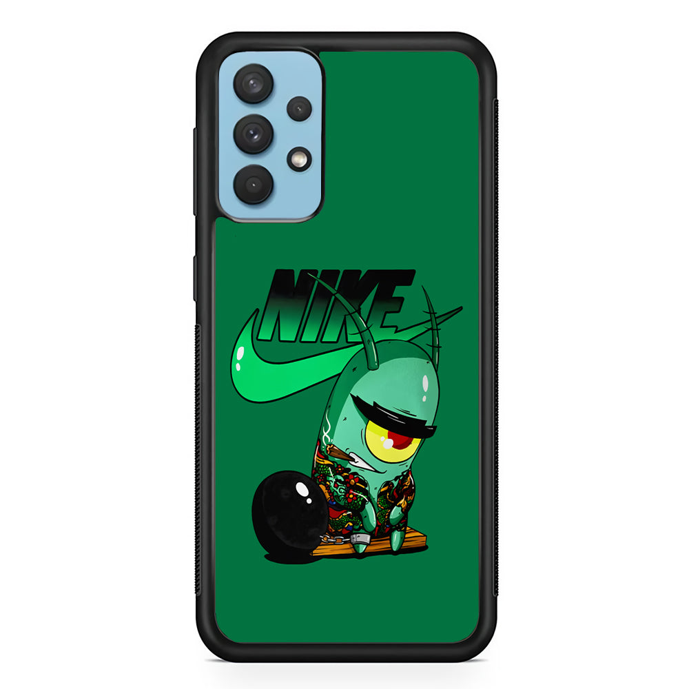 Nike Plankton Gangster Samsung Galaxy A32 Case-Mobile Phone Case-Rubber Black (2D Case)-Altracase