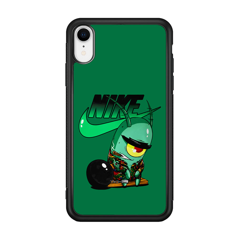 Nike Plankton Gangster iPhone XR Case-Mobile Phone Case-Rubber Black (2D Case)-Altracase