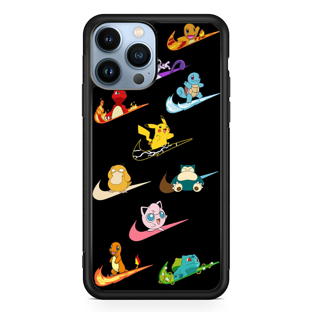 Nike Pokemon Collection iPhone 14 Pro Case-Mobile Phone Case-Rubber Black (2D Case)-Altracase