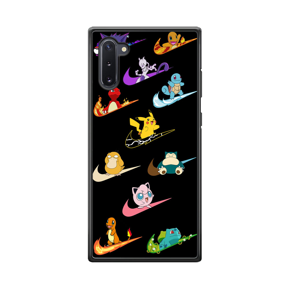 Nike Pokemon Collection Samsung Galaxy Note 10 Case-Mobile Phone Case-Rubber Black (2D Case)-Altracase