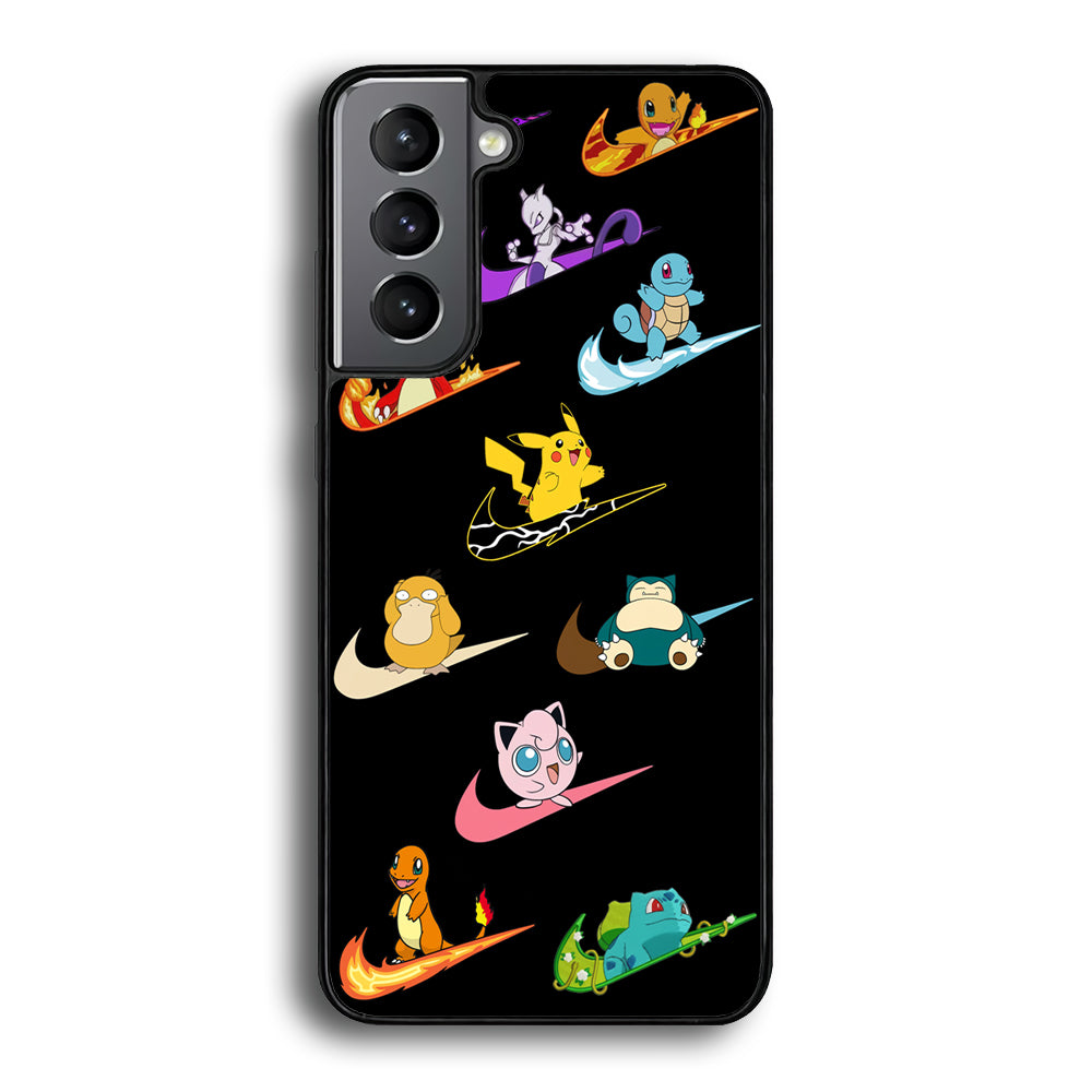 Nike Pokemon Collection Samsung Galaxy S24 Plus Case-Mobile Phone Case-Rubber Black (2D Case)-Altracase