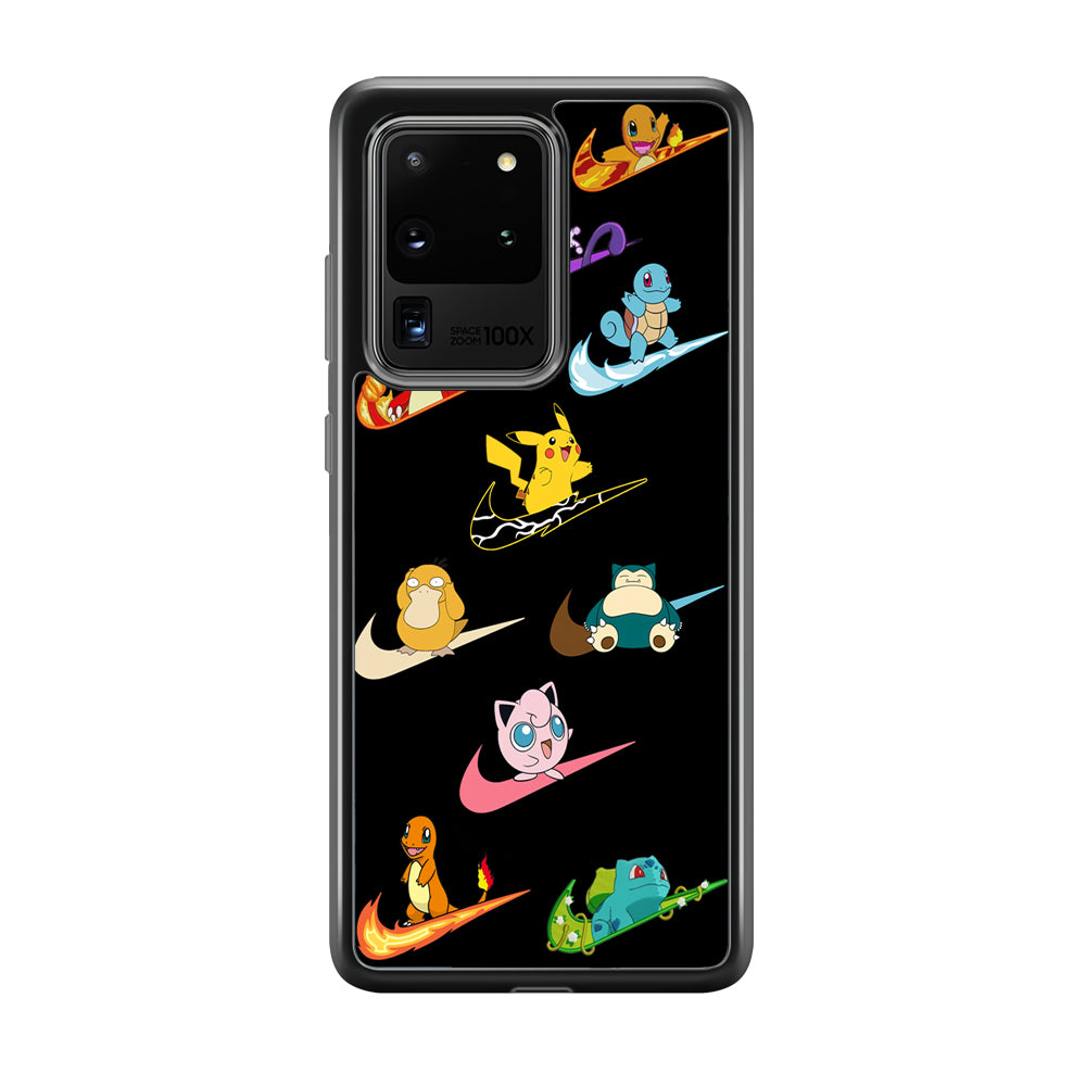 Nike Pokemon Collection Samsung Galaxy S20 Ultra Case-Mobile Phone Case-Rubber Black (2D Case)-Altracase