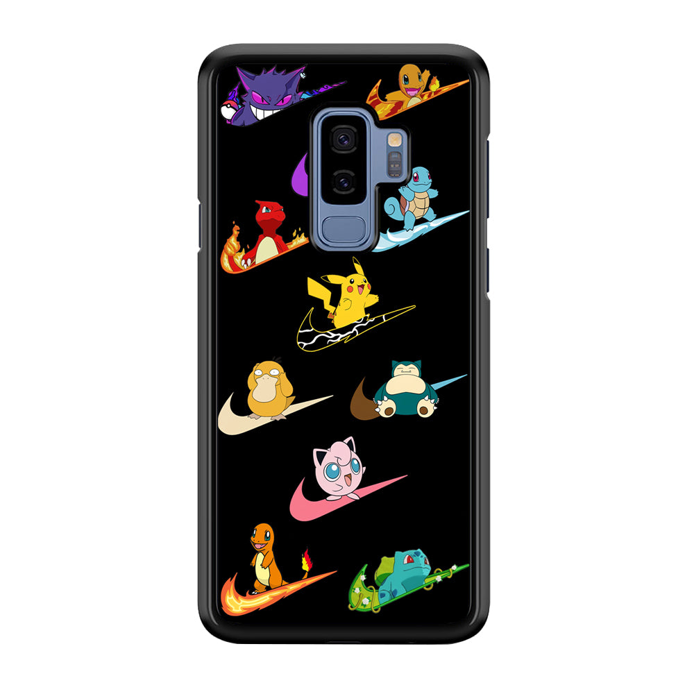 Nike Pokemon Collection Samsung Galaxy S9 Plus Case-Mobile Phone Case-Rubber Black (2D Case)-Altracase